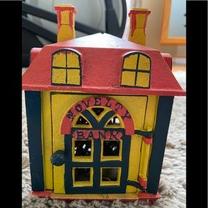 Vintage Cast Iron Novelty House Bank